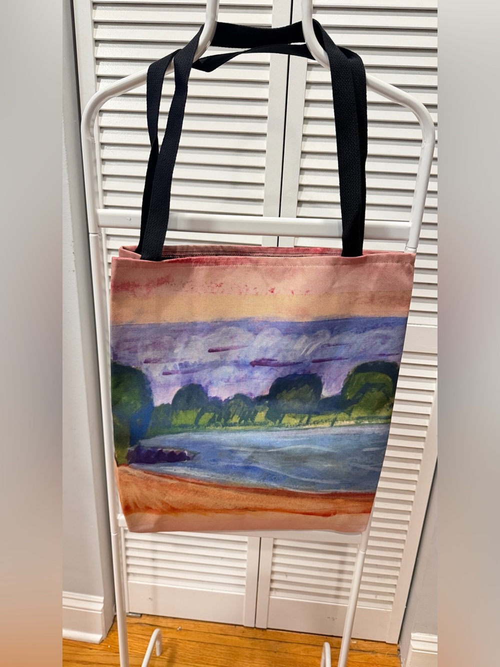 Watercolor Tote Bag Landscape Print